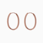 14k Gold 19mm x 13mm Hinged Everyday Oval Hoop Earrings - Starflower Design