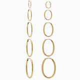 14k Gold 19mm x 13mm Hinged Everyday Oval Hoop Earrings - Starflower Design