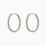 14k Gold 19mm x 13mm Hinged Everyday Oval Hoop Earrings - Starflower Design
