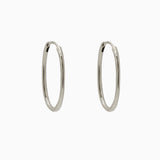 14k Gold 19mm x 13mm Hinged Everyday Oval Hoop Earrings - Starflower Design