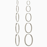 14k Gold 19mm x 13mm Hinged Everyday Oval Hoop Earrings - Starflower Design