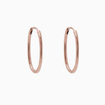 14k Gold 19mm x 13mm Hinged Everyday Oval Hoop Earrings - Starflower Design