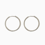 14k Gold 21mm Hinged Everyday Round Hoop Earrings - Starflower Design