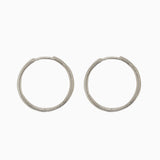 14k Gold 21mm Hinged Everyday Round Hoop Earrings - Starflower Design