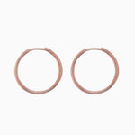 14k Gold 21mm Hinged Everyday Round Hoop Earrings - Starflower Design