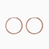 14k Gold 21mm Hinged Everyday Round Hoop Earrings - Starflower Design