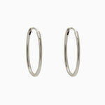 14k Gold 21mm x 14mm Hinged Everyday Oval Hoop Earrings - Starflower Design