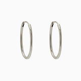 14k Gold 21mm x 14mm Hinged Everyday Oval Hoop Earrings - Starflower Design
