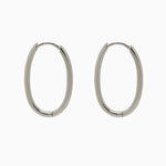 14k Gold 21mm x 14mm Hinged Everyday Oval Hoop Earrings - Starflower Design