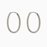 14k Gold 21mm x 14mm Hinged Everyday Oval Hoop Earrings - Starflower Design