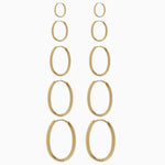 14k Gold 21mm x 14mm Hinged Everyday Oval Hoop Earrings - Starflower Design