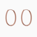 14k Gold 21mm x 14mm Hinged Everyday Oval Hoop Earrings - Starflower Design