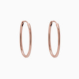 14k Gold 21mm x 14mm Hinged Everyday Oval Hoop Earrings - Starflower Design