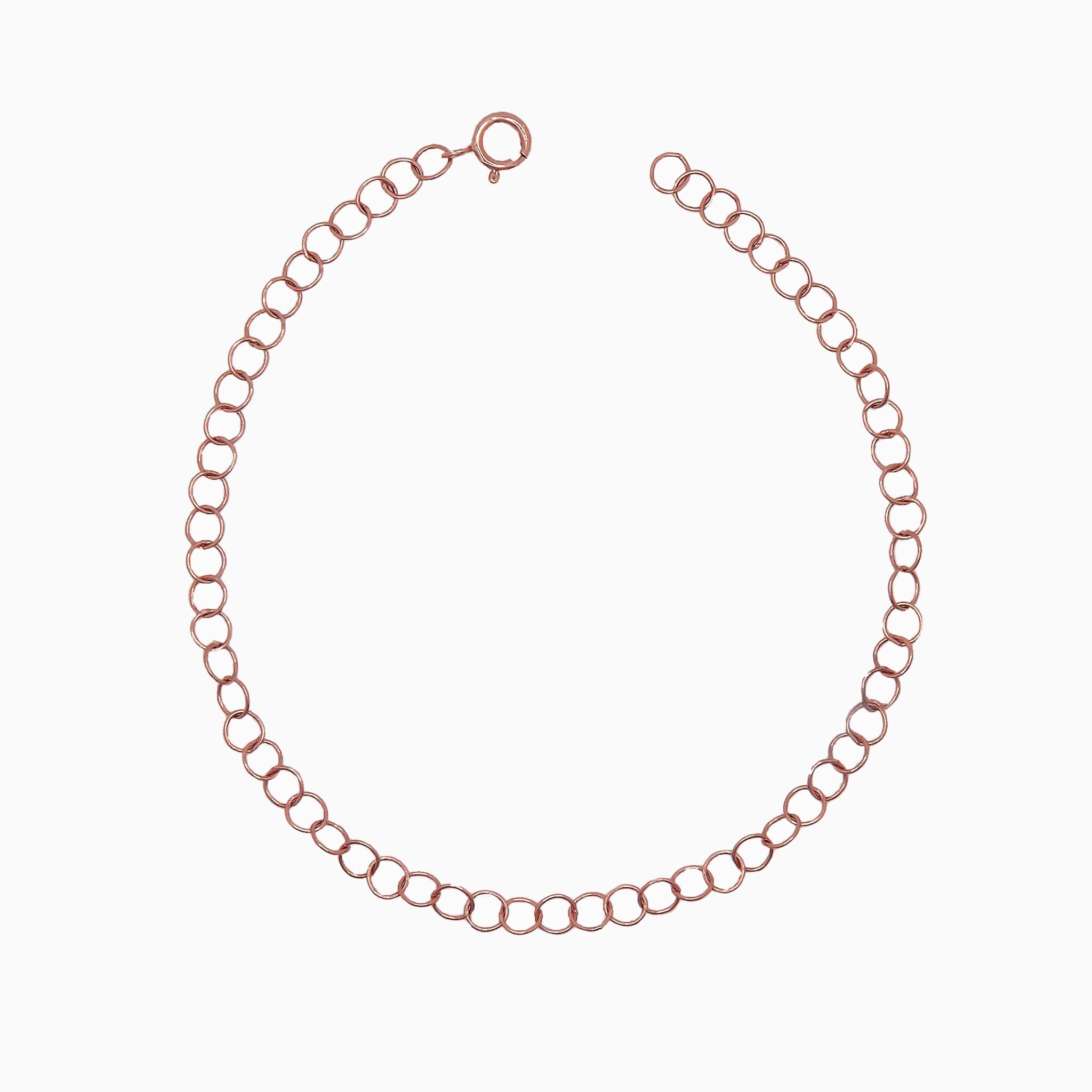 14k Gold 3.5mm Shimmering Coin Link Chain Bracelet - Starflower Design