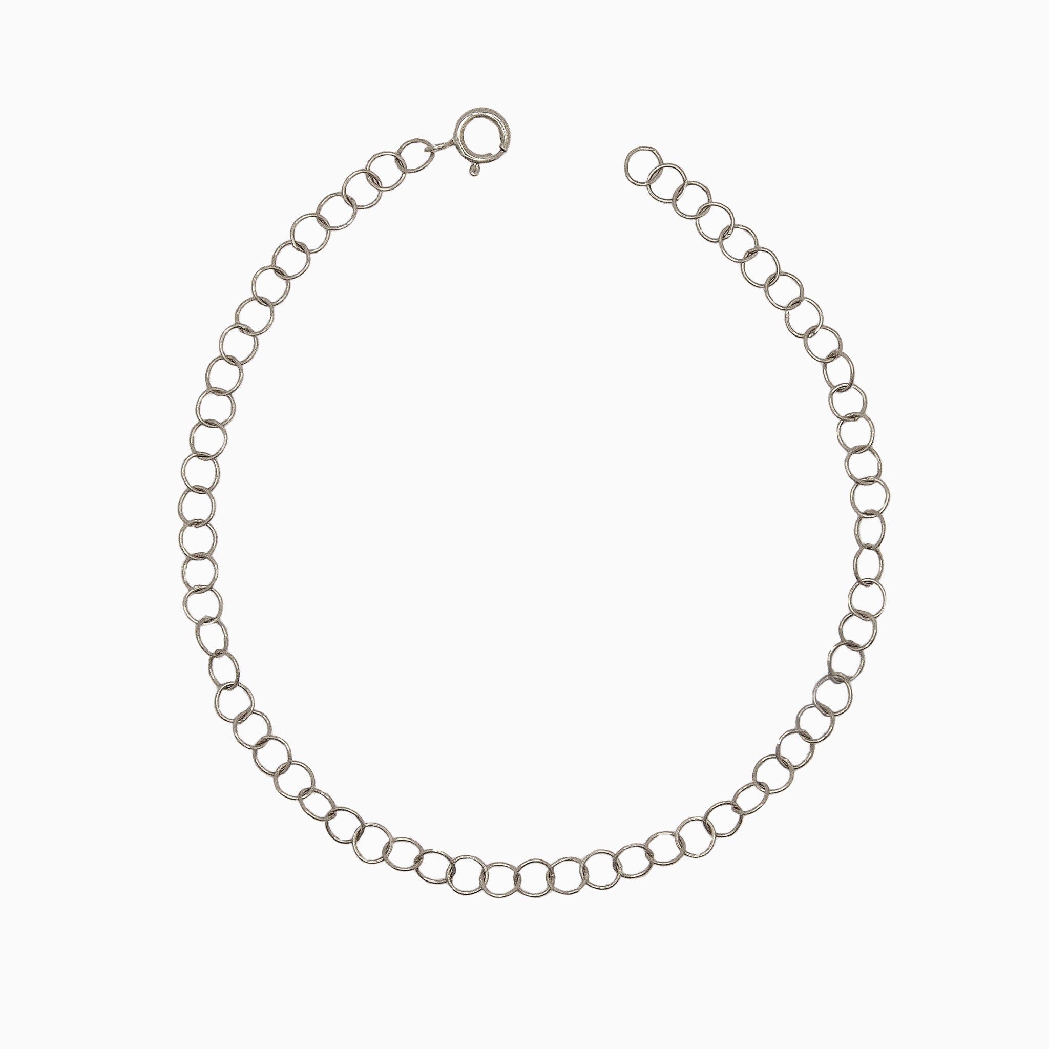 14k Gold 3.5mm Shimmering Coin Link Chain Bracelet - Starflower Design