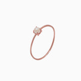 14k Gold Absolutely Effortless 3mm Freshwater Pearl Microstackable Ring - Starflower Design