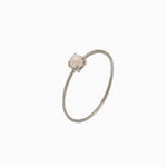 14k Gold Absolutely Effortless 3mm Freshwater Pearl Microstackable Ring - Starflower Design