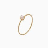 14k Gold Absolutely Effortless 3mm Freshwater Pearl Microstackable Ring - Starflower Design