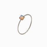 14k Gold Absolutely Effortless 3mm Mysterious Opal Microstackable Ring - Starflower Design