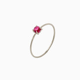 14k Gold Absolutely Effortless 3mm Punchy Pink Tourmaline Microstackable Ring - Starflower Design