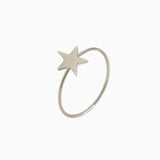 14k Gold Absolutely Effortless Shining Star Microstackable Ring - Starflower Design