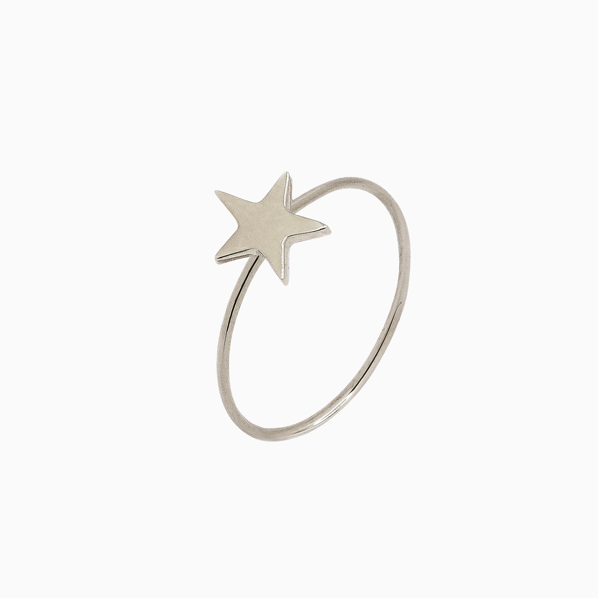 14k Gold Absolutely Effortless Shining Star Microstackable Ring - Starflower Design