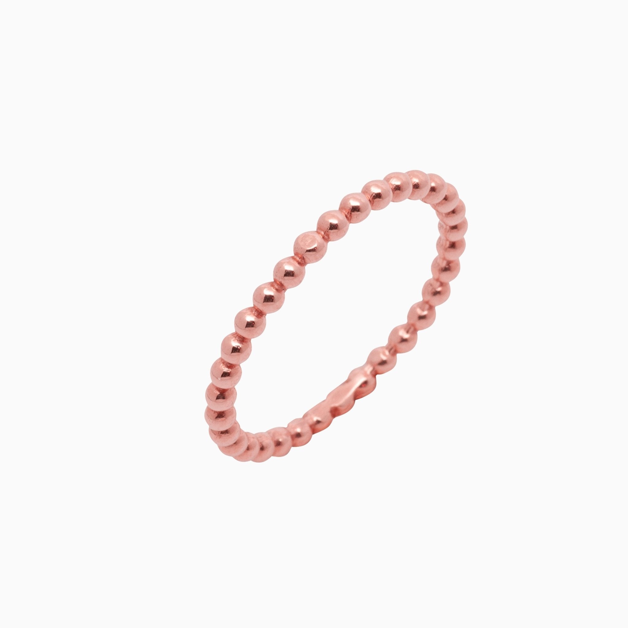 14k Gold Beaded Eternity Band - Starflower Design