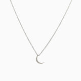 14k Gold Crescent Moon Pendant - Starflower Design