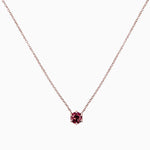 14k Gold Eagle Talon Claw Prong Garnet Necklace - Starflower Design