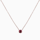 14k Gold Eagle Talon Claw Prong Garnet Necklace - Starflower Design