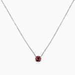14k Gold Eagle Talon Claw Prong Garnet Necklace - Starflower Design