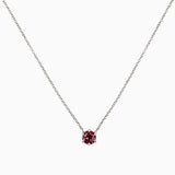 14k Gold Eagle Talon Claw Prong Garnet Necklace - Starflower Design