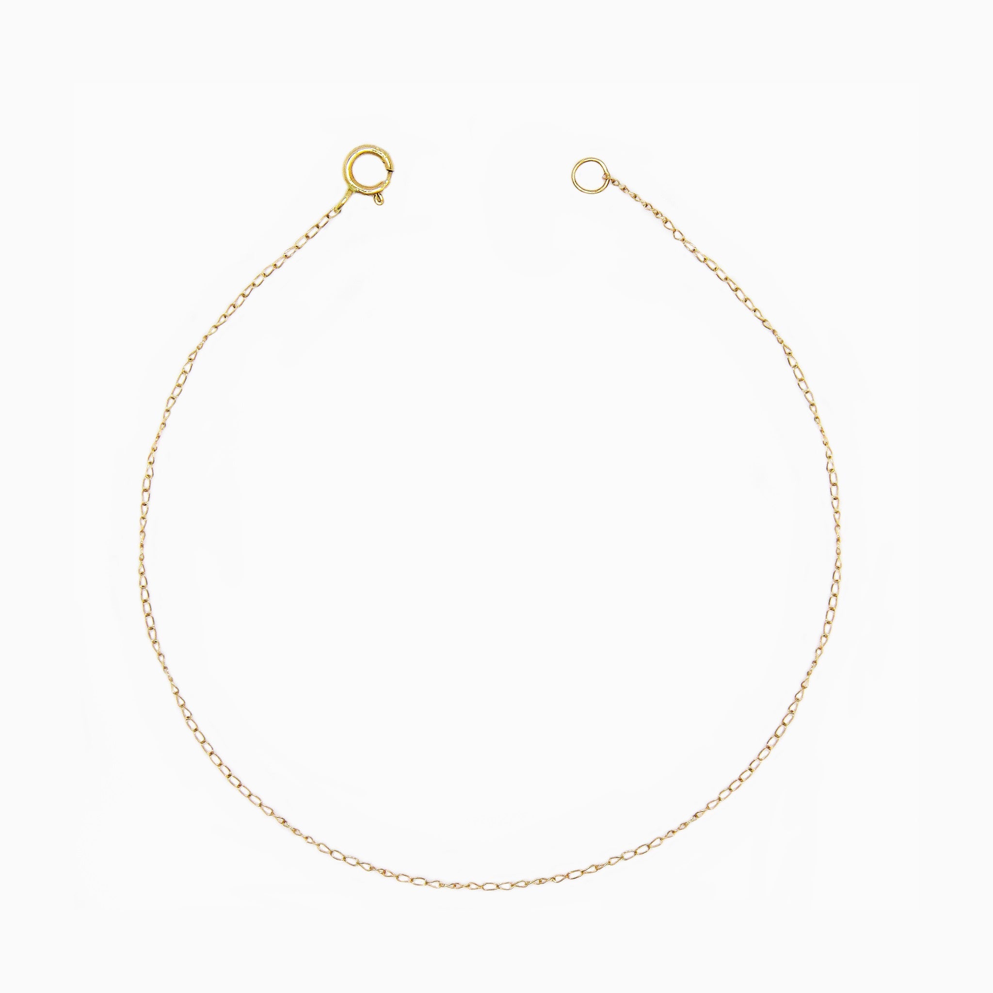 14k Gold Effortless Shine Baby Curb Chain Bracelet - Starflower Design