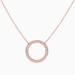 14k Gold Endless Love Diamond Circle Necklace - Starflower Design