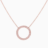14k Gold Endless Love Diamond Circle Necklace - Starflower Design