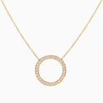 14k Gold Endless Love Diamond Circle Necklace - Starflower Design