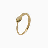 14k Gold Eternal Ouroboros Snake Ring - Starflower Design