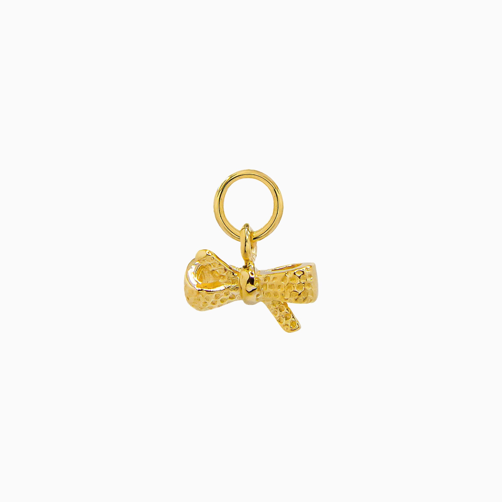14k Gold "Forget Me Knot" Ribbon Bow Earring Charm - Starflower Design