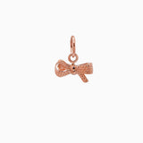 14k Gold "Forget Me Knot" Ribbon Bow Pendant Charm - Starflower Design