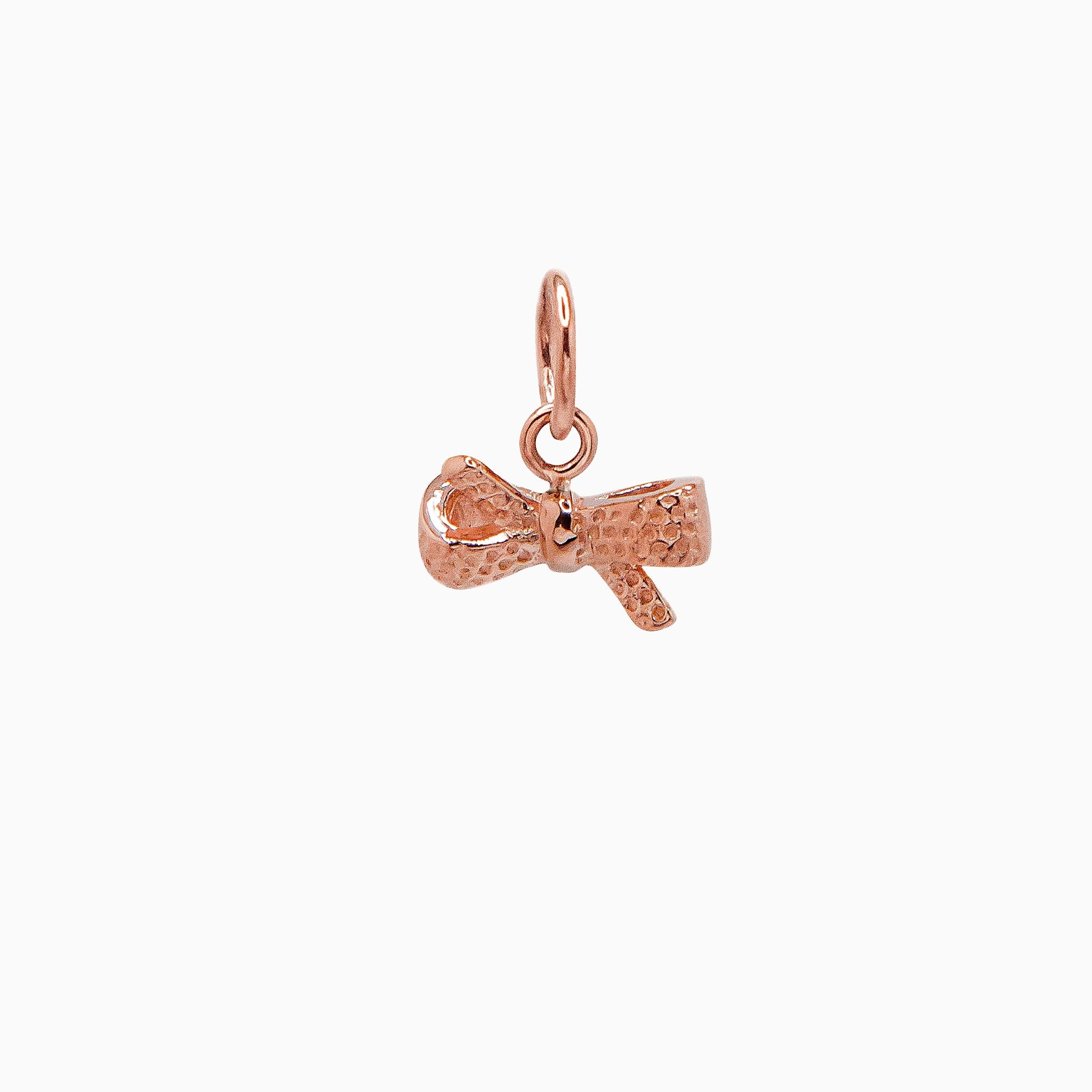 14k Gold "Forget Me Knot" Ribbon Bow Pendant Charm - Starflower Design