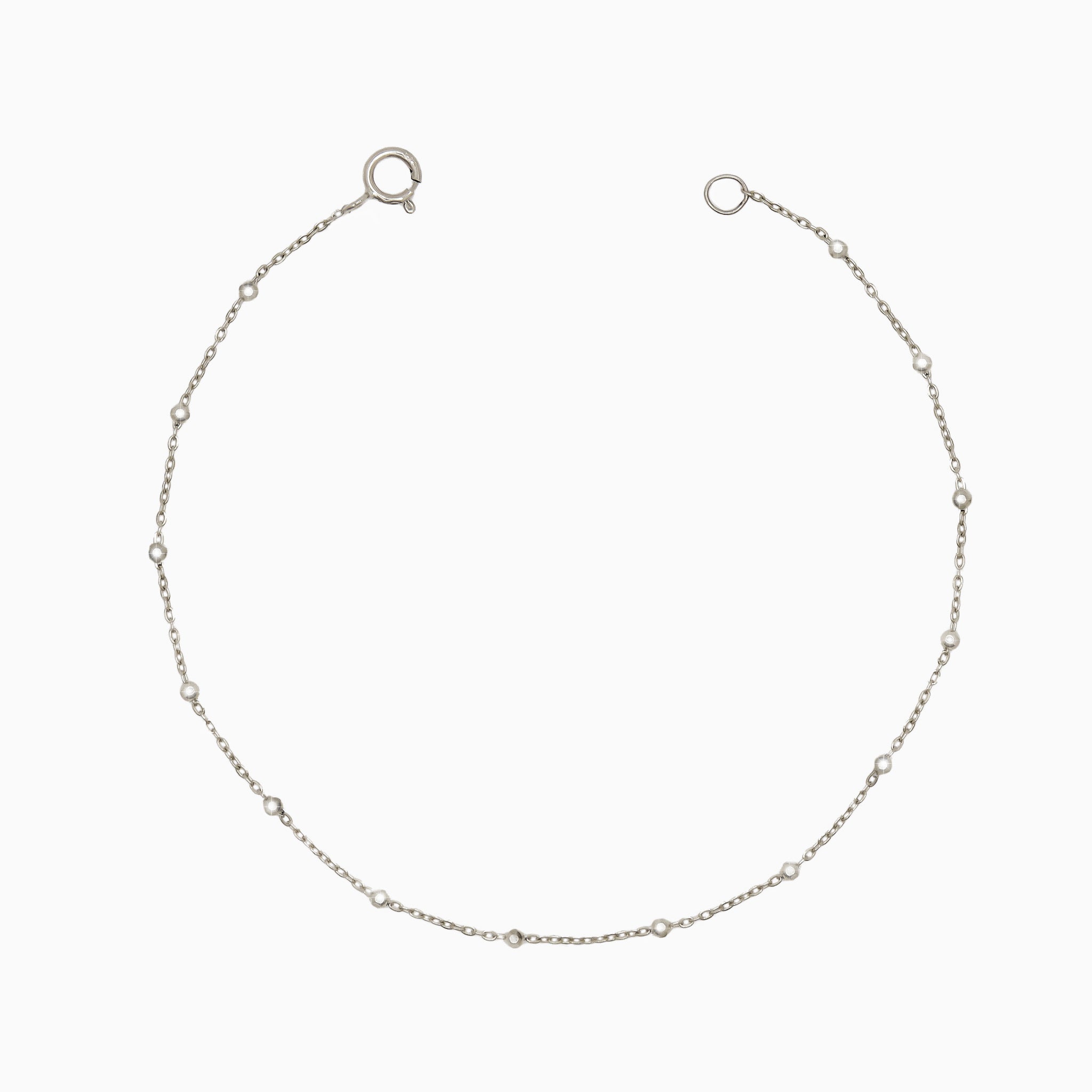 14k Gold "I Love the Nightlife" Diamond - Cut Disco Ball Cable Chain Bracelet - Starflower Design