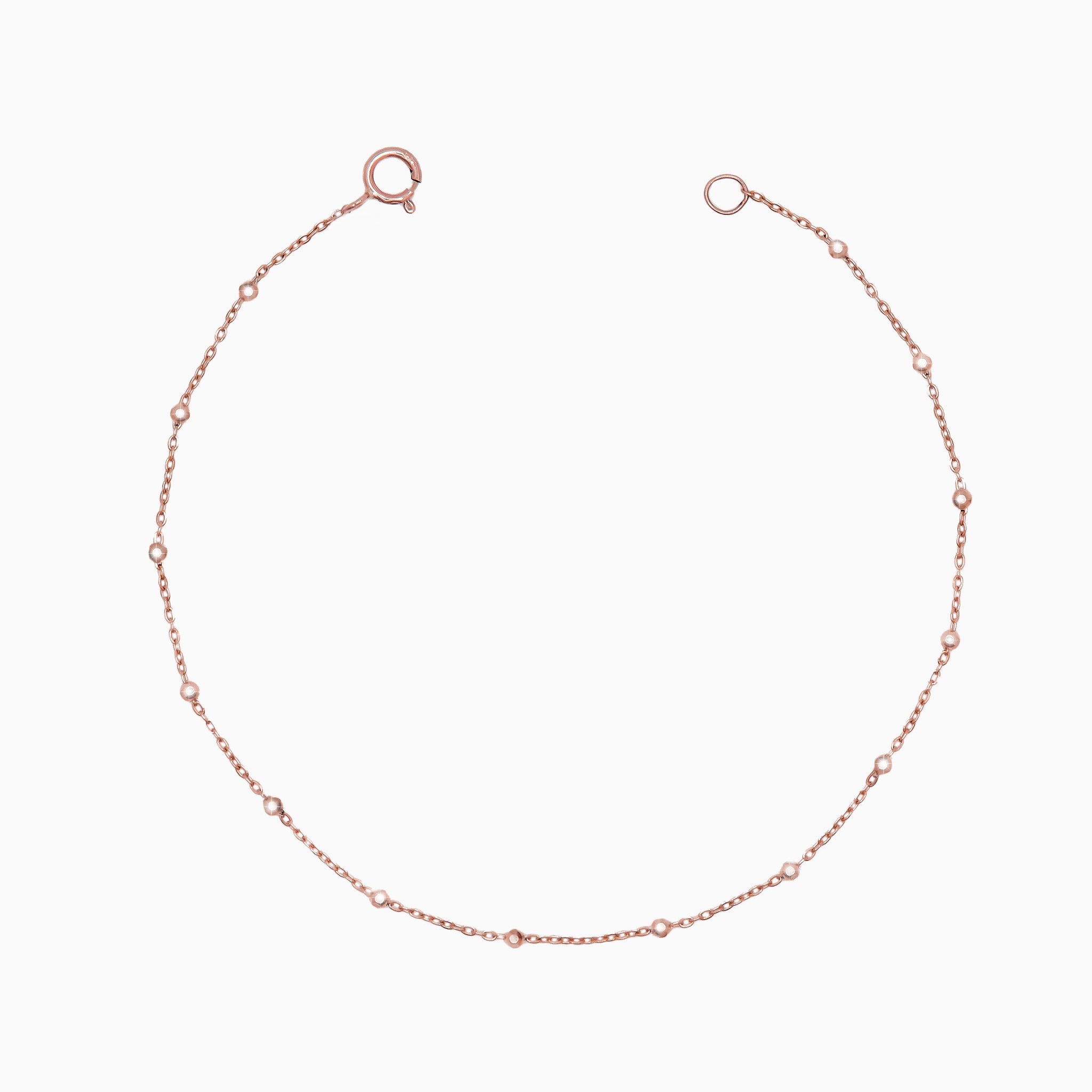 14k Gold "I Love the Nightlife" Diamond - Cut Disco Ball Cable Chain Bracelet - Starflower Design