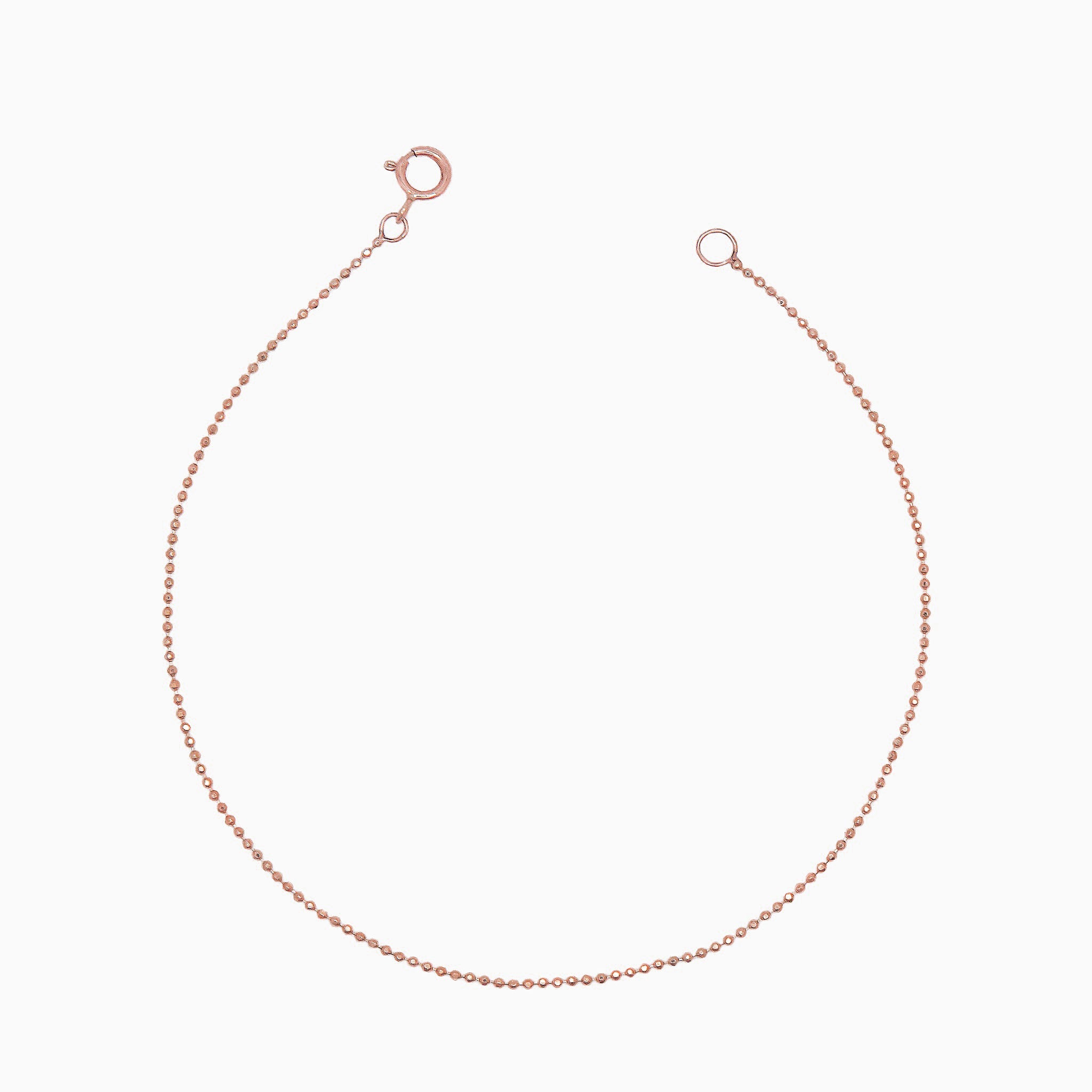 14k Gold "I've Gotta Boogie" Diamond Cut Bead Chain Bracelet - Starflower Design