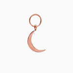 14k Gold Magical Crescent Moon Earring Charm - Starflower Design