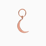 14k Gold Magical Crescent Moon Earring Charm - Starflower Design