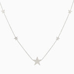 14k Gold North Star Five Station Necklace - Starflower Design