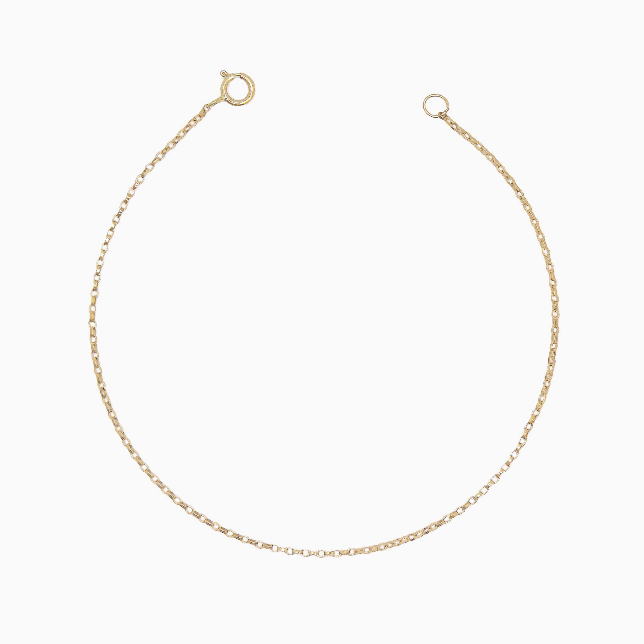 14k Gold Radical Retro Rolo Chain Bracelet - Starflower Design