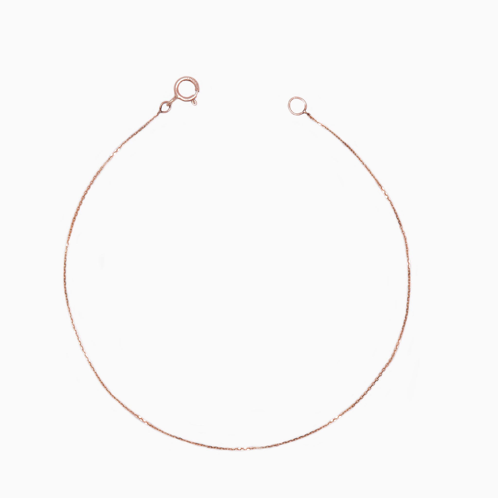 14k Gold Shimmer & Shine Diamond Cut Cable Chain Bracelet - Starflower Design