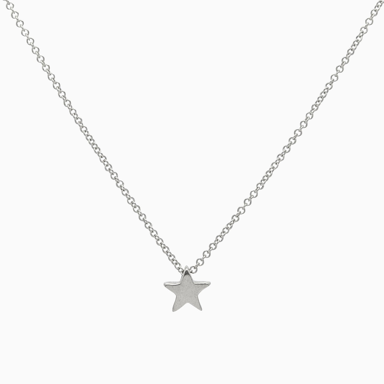 14k Gold Shining Star Pendant - Starflower Design