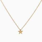 14k Gold Shining Star Pendant - Starflower Design